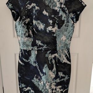 Zara Damask Blue/Silver cocktail Dress